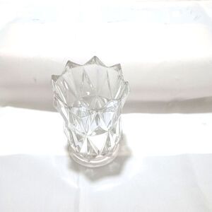 Antique EAPG Flint Glass Celery Vase – Heavy Clear Geometric Pattern Model Heck